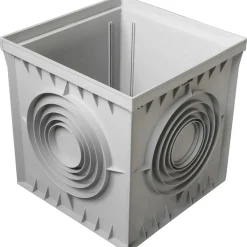 Pozzetto grigio con innesto 40 cm x 40 cm