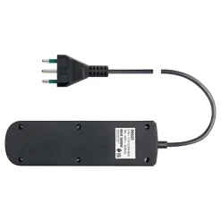 Presa mobile multipla con 2 universale+2USB+ spina S17 + interruttore nero