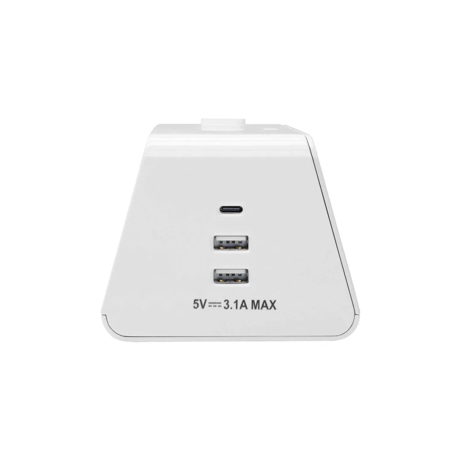 Presa mobile multipla scrivania 1 universale +2 P17/11+3 USB+ spina S17 bianco