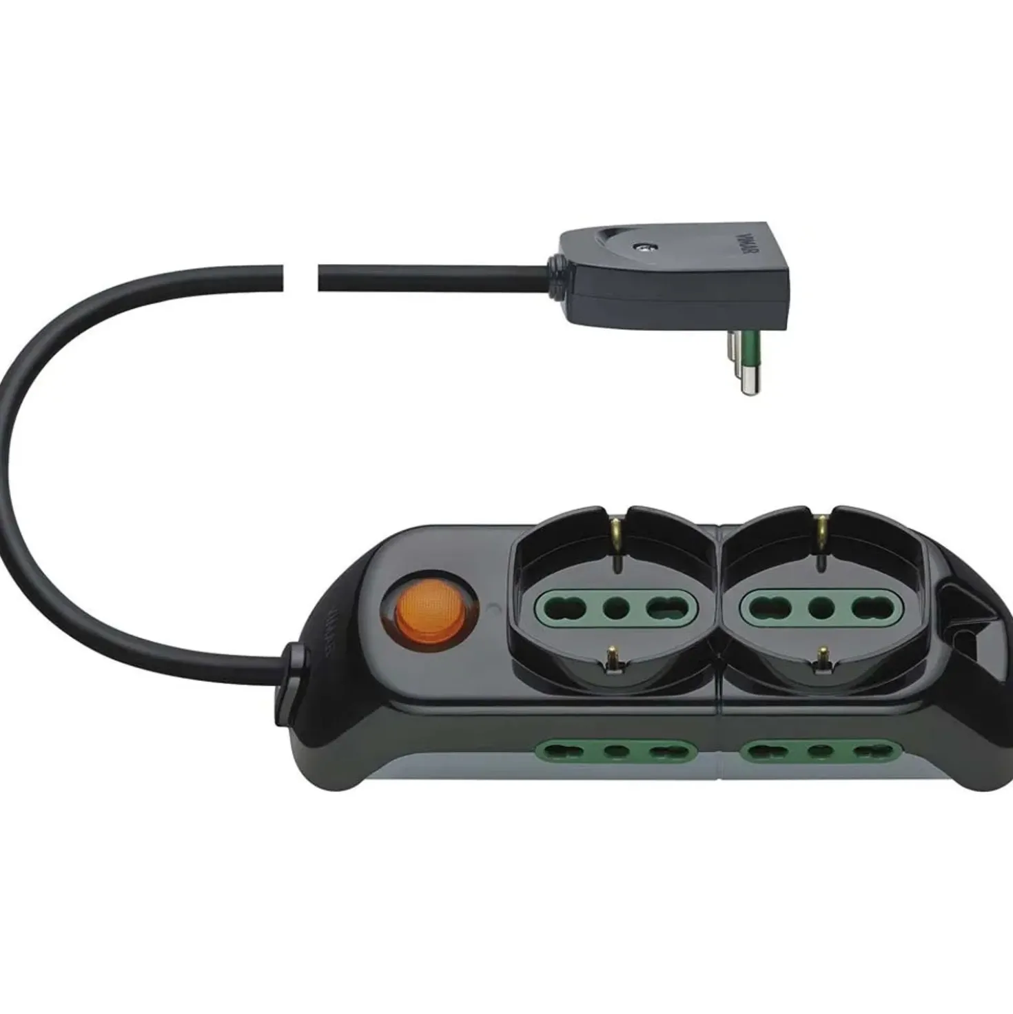Presa mobile multipla Vimar 2P+T 16 A 250 V nero
