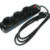 Presa multipla 9 prese diverse cavo 1,5 m interruttore nero