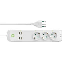 Presa multipla Vimar 16A 3 prese tedesca con 4 USB interruttore WiFi Smart Home