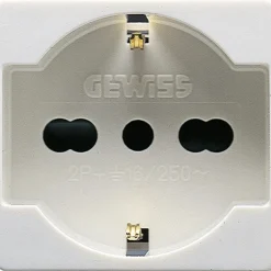 Presa 2P+T Gewiss System White 16 A 250 V ac bianca