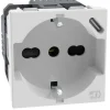 Presa Universale P40 Tedesca e Italiana con Caricatore USB-C colore bianco