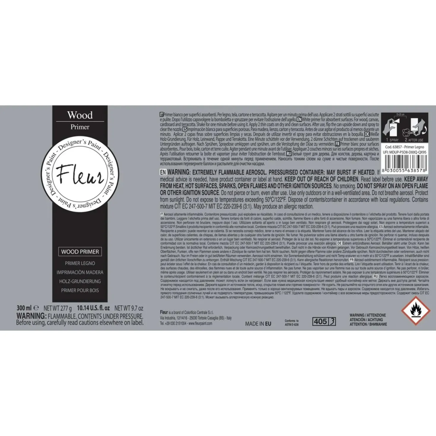 Primer spray Fleur legno P01 300 ml