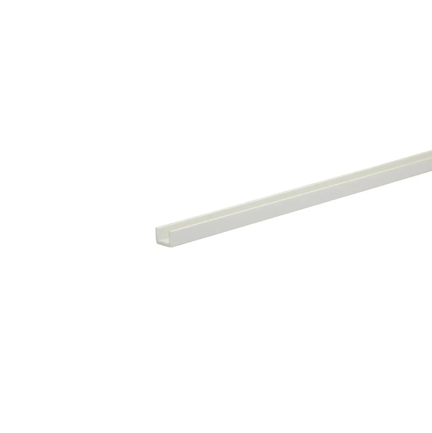 Profilo a U 1 m 10x10 mm in pvc bianco opaco