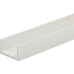 Profilo a U 1 m 21x20 mm in pvc bianco