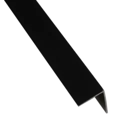 Profilo angolare a L 2,6 m 30x30 mm in pvc nero opaco