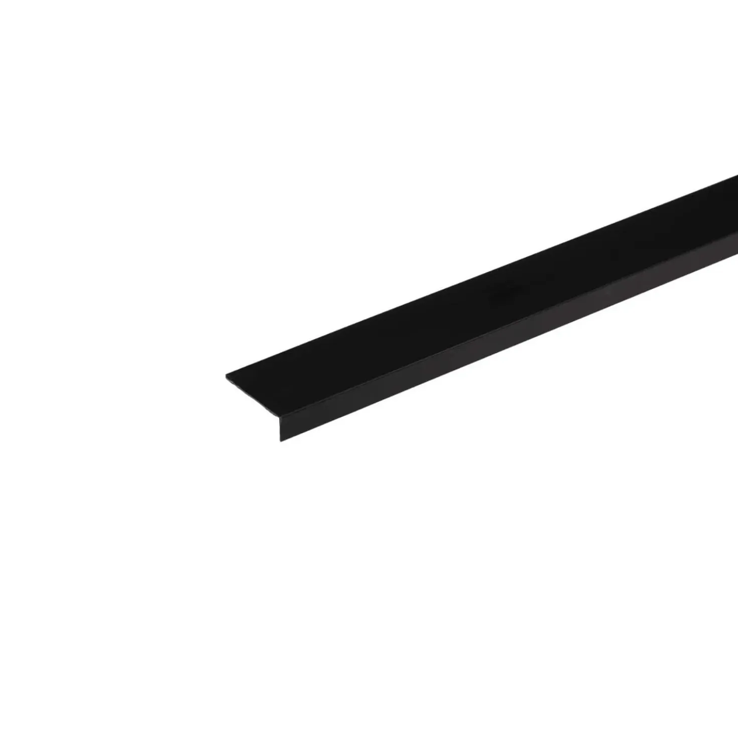 Profilo angolare a L 2,6 m 30x20 mm in pvc nero opaco