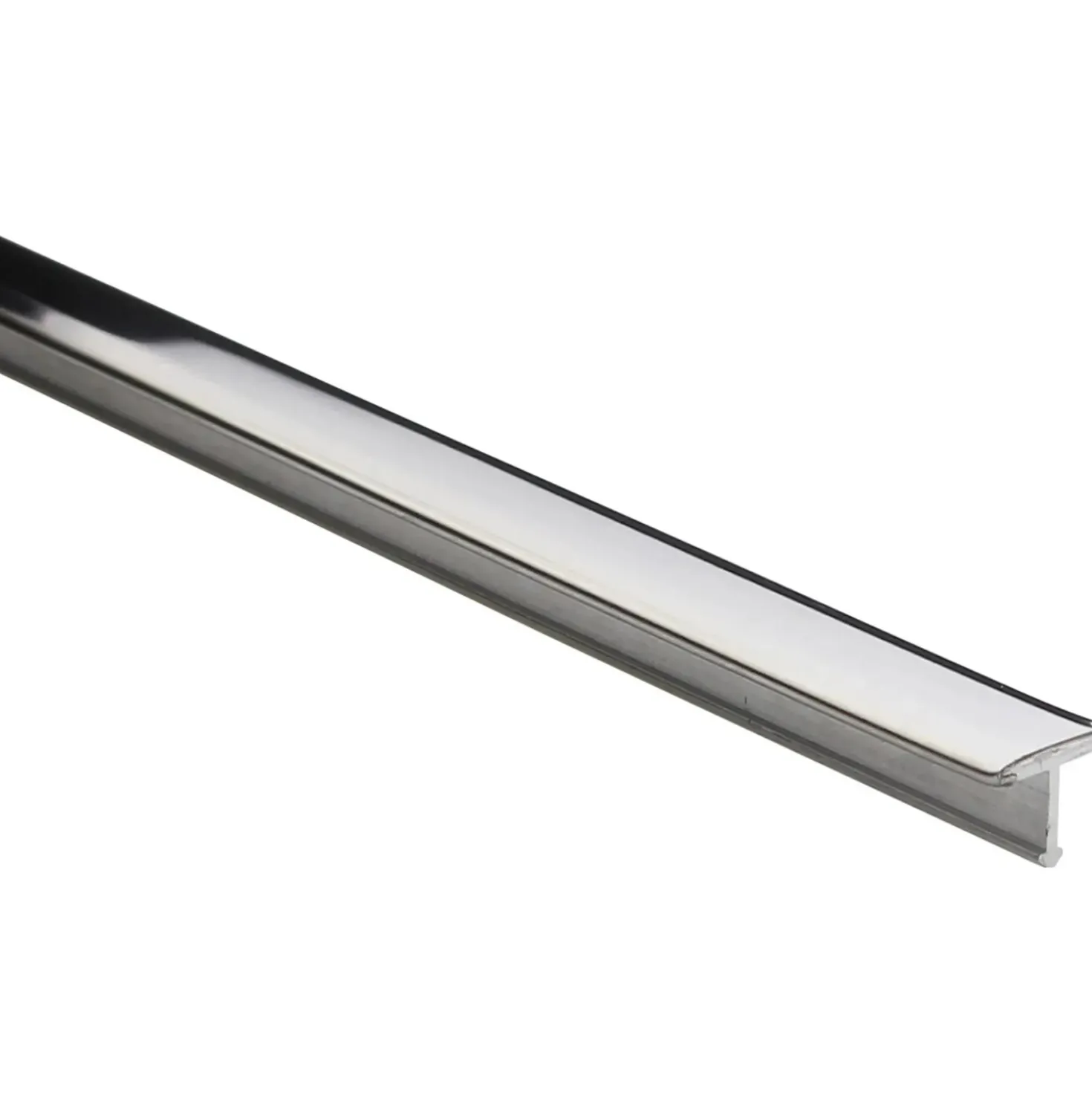 Profilo coprigiunti a T in acciaio inossidabile lucidato 14 mm x 0,9 mm