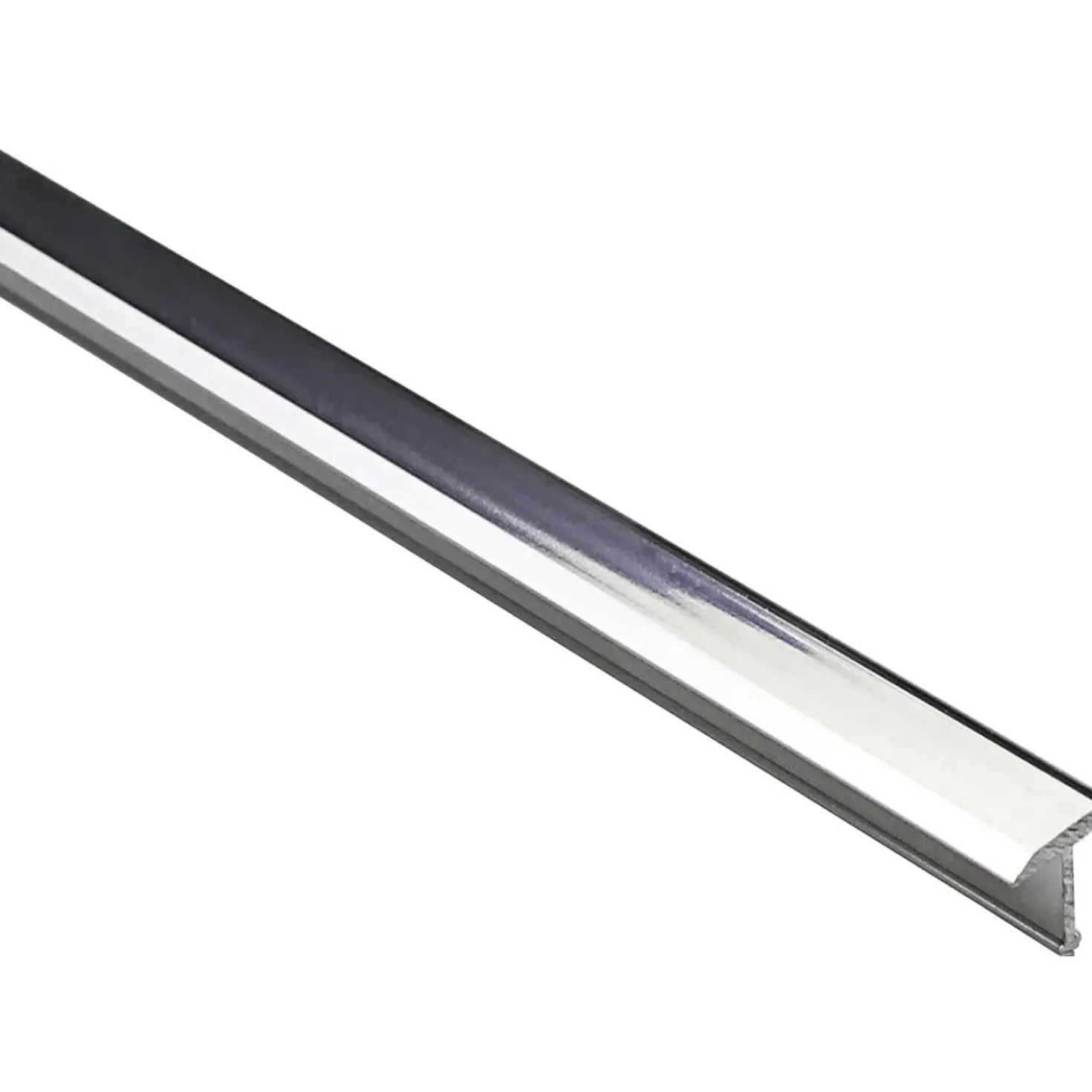 Profilo coprigiunto a T in alluminio anodizzato argento lucido 9 mm x 0,9 m