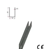 Profilo guida a U in acciaio zincato 16/28 sp 6/10 L 3 m grigio