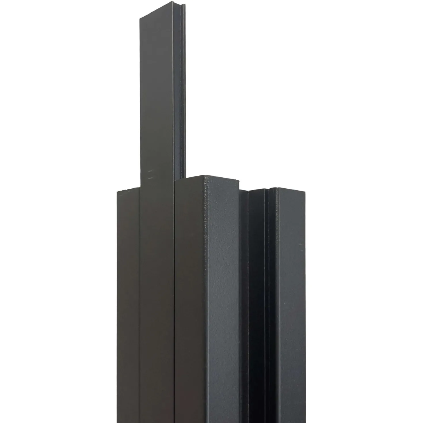 Profilo in alluminio di chiusura per palo 2,36x178 cm nero
