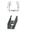 Profilo montante a C in acciaio zincato 75/50 sp 6/10 L 3 m grigio