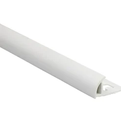 Profilo per piastrelle a quarto di cerchio PVC bianco opaco 8 mm x 2,5 m