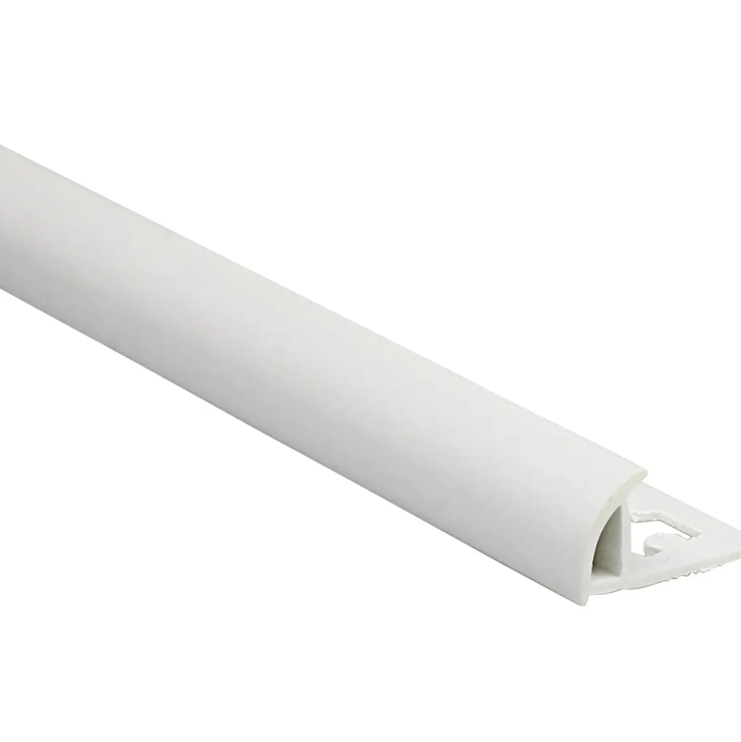 Profilo per piastrelle a quarto di cerchio PVC bianco opaco 8 mm x 2,5 m