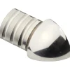 Profilo terminale a quarto di tondo angolare acciaio inossidabile lucidato 8 mm
