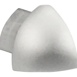 Profilo terminale a quarto di tondo angolo esterno alluminio argento opaco 8 mm