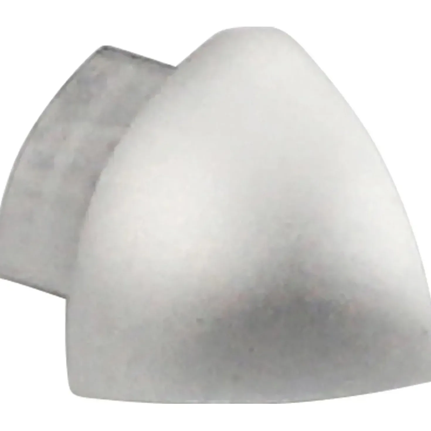Profilo terminale a quarto di tondo angolo esterno alluminio argento opaco 8 mm