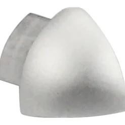 Profilo terminale a quarto di tondo angolo esterno alluminio argento opaco 10 mm