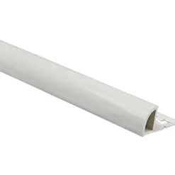 Profilo terminale a quarto di tondo in PVC bianco lucido 10 mm x 2,5 m