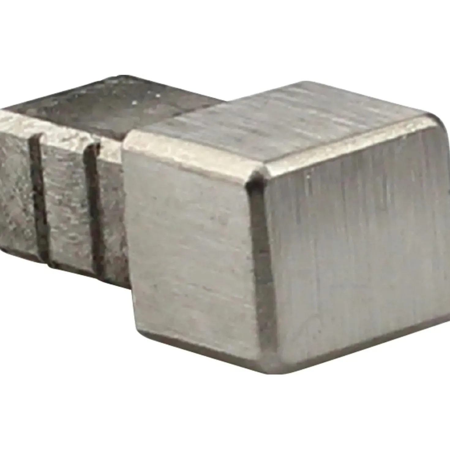 Profilo terminale quadrato angolare in acciaio inossidabile spazzolato 12,5 mm