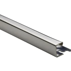Profilo terminale quadrato in acciaio inossidabile spazzolato 10 mm x 2,5 m
