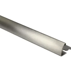 Profilo terminale quarto di tondo in acciaio inox spazzolato 10 mm x 2,5 m