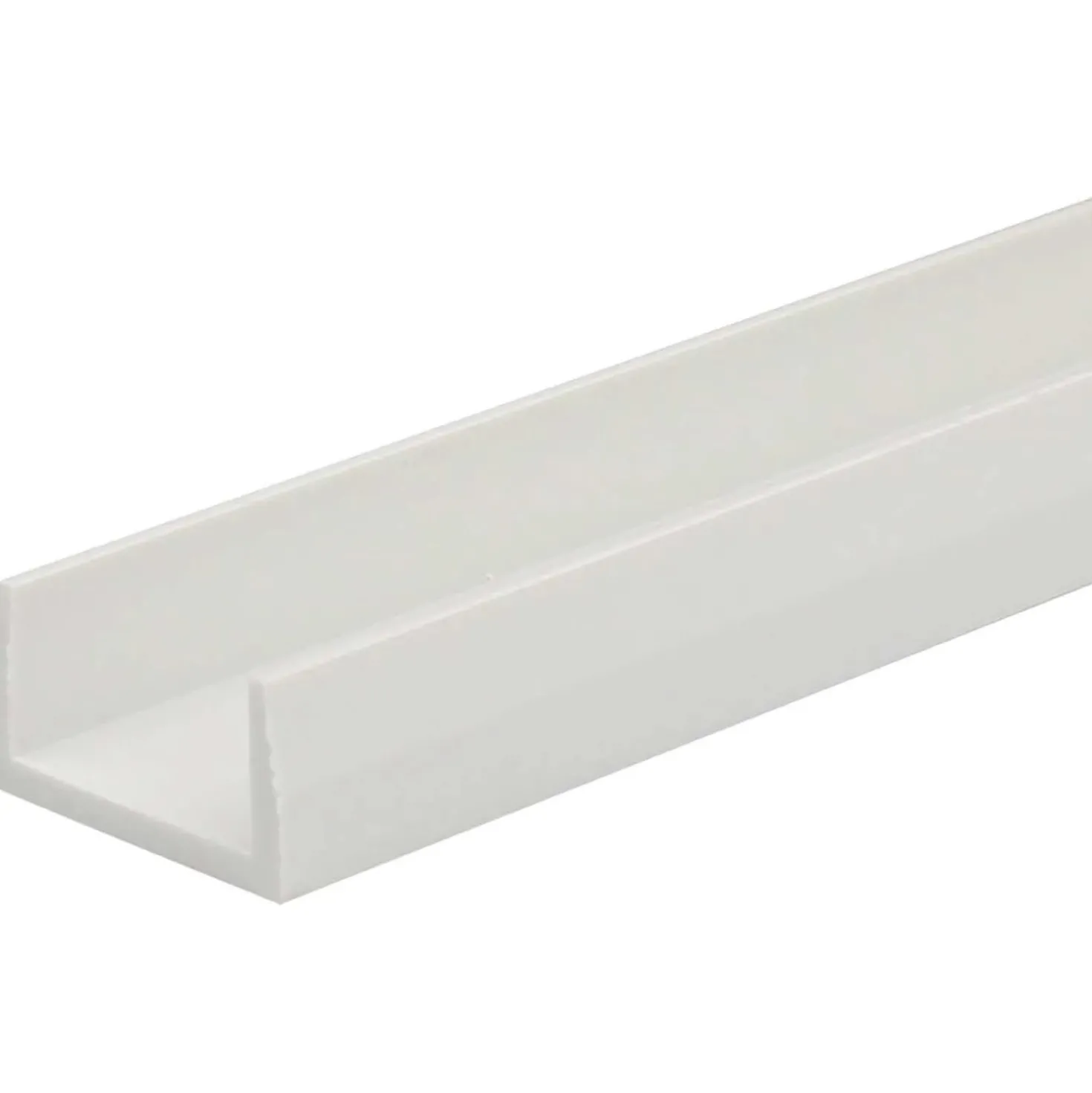 Profilo U 2,6 m 18x10 mm in pvc bianco opaco