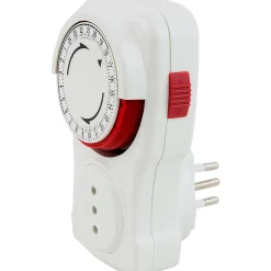 Programmatore a ciclo giornaliero Smart Home spina e presa 10 A bianco