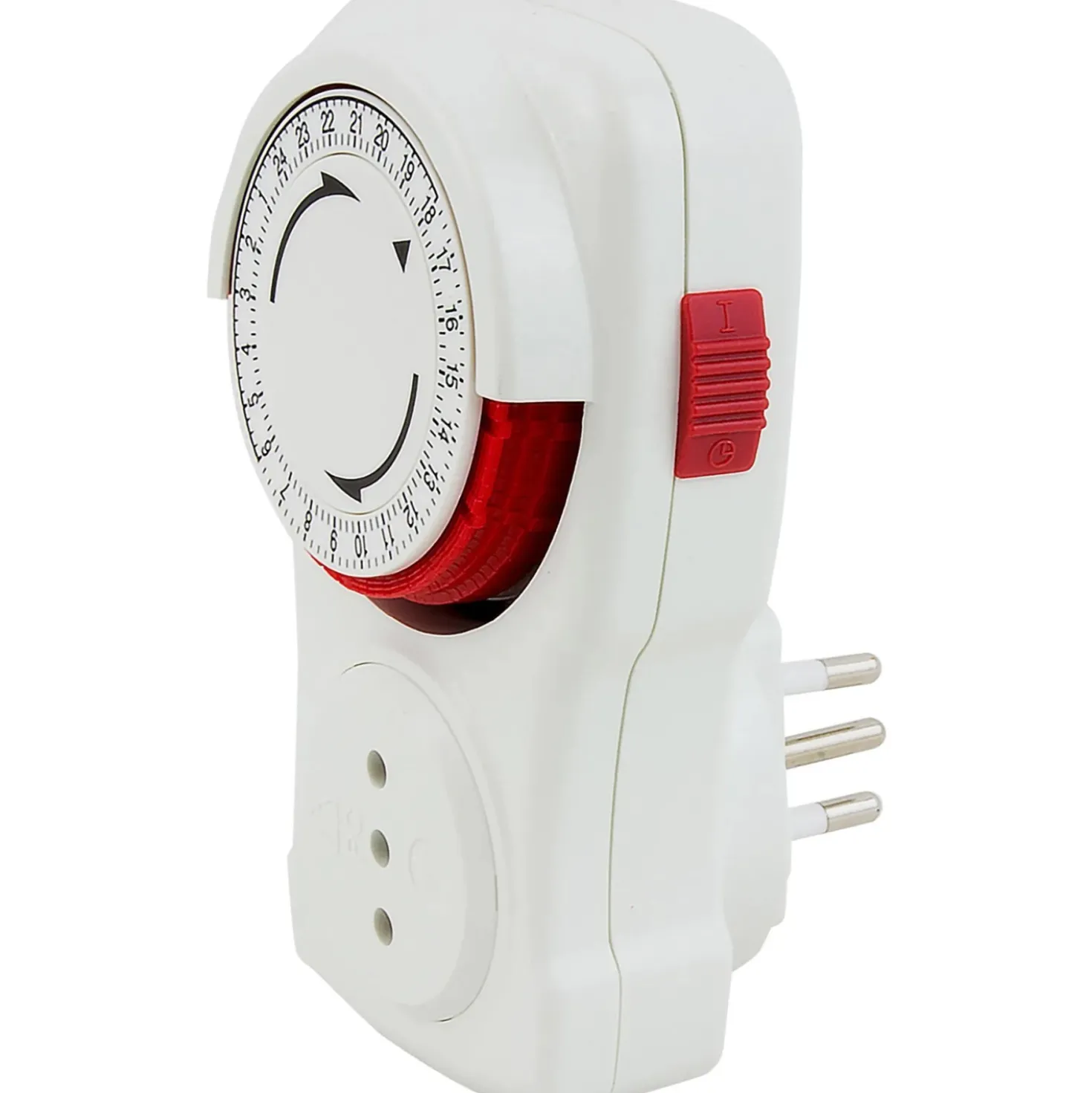 Programmatore a ciclo giornaliero Smart Home spina e presa 10 A bianco