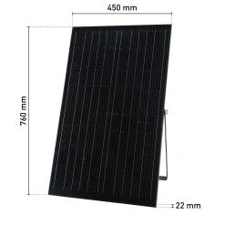 Proiettore LED solare in alluminio con pannello solare separato 6200 lm
