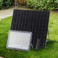 Proiettore LED solare in alluminio con pannello solare separato 2500 lm