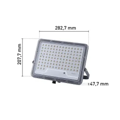 Proiettore LED solare in alluminio con pannello solare separato 2500 lm