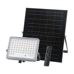 Proiettore solare in alluminio con pannello solare separato 1200 lm