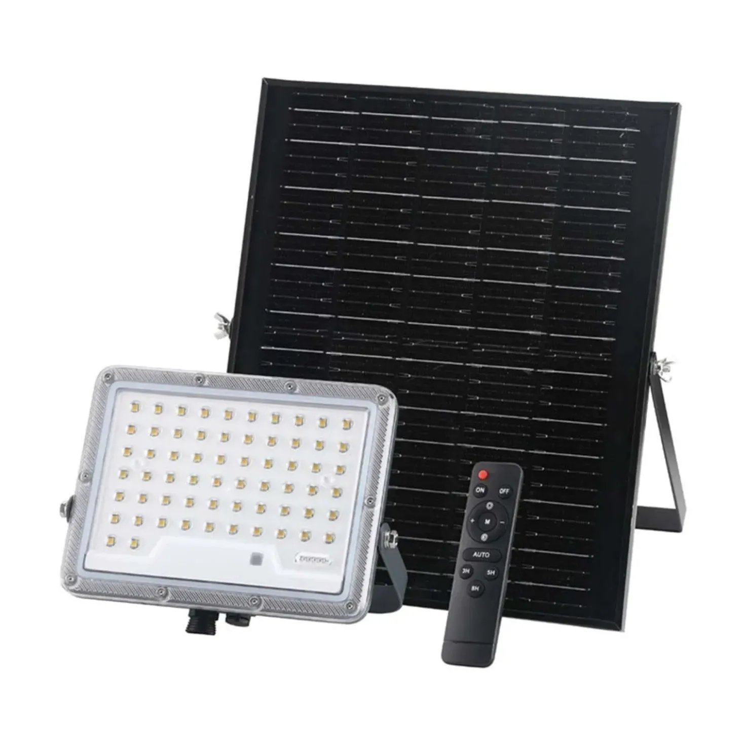 Proiettore solare in alluminio con pannello solare separato 1200 lm