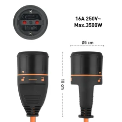 Prolunga elettrica da giardino con meccanismo di blocco ELECTRALOCK