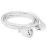 Prolunga salvaspaziocon spina 16 A e presa pluristandard 10/16 A 3 m bianca