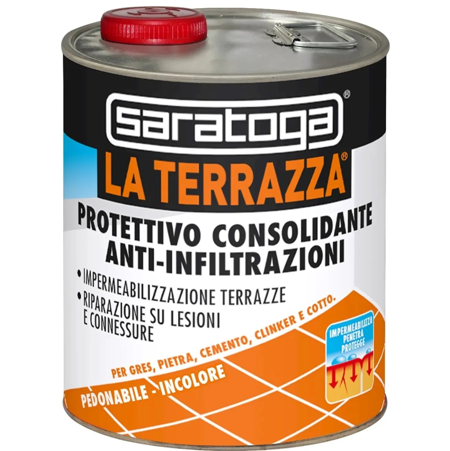 Protettivo consolidante anti-infiltrazioni La Terrazza Saratoga 2,5 l