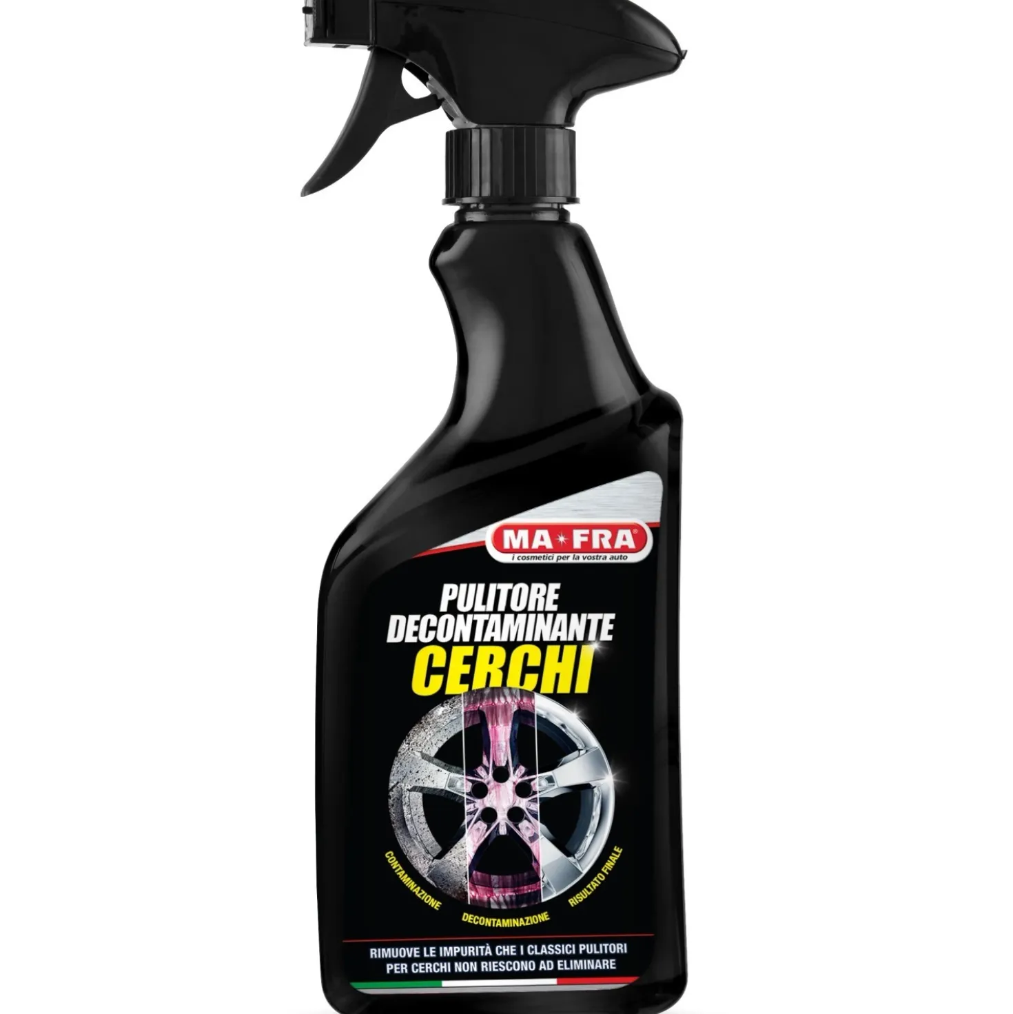Pulitore decontaminante per cerchi in lega