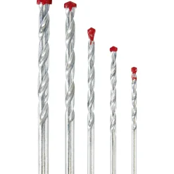 Punta trapano per muratura Ø 4 a 10 mm set 5 pz