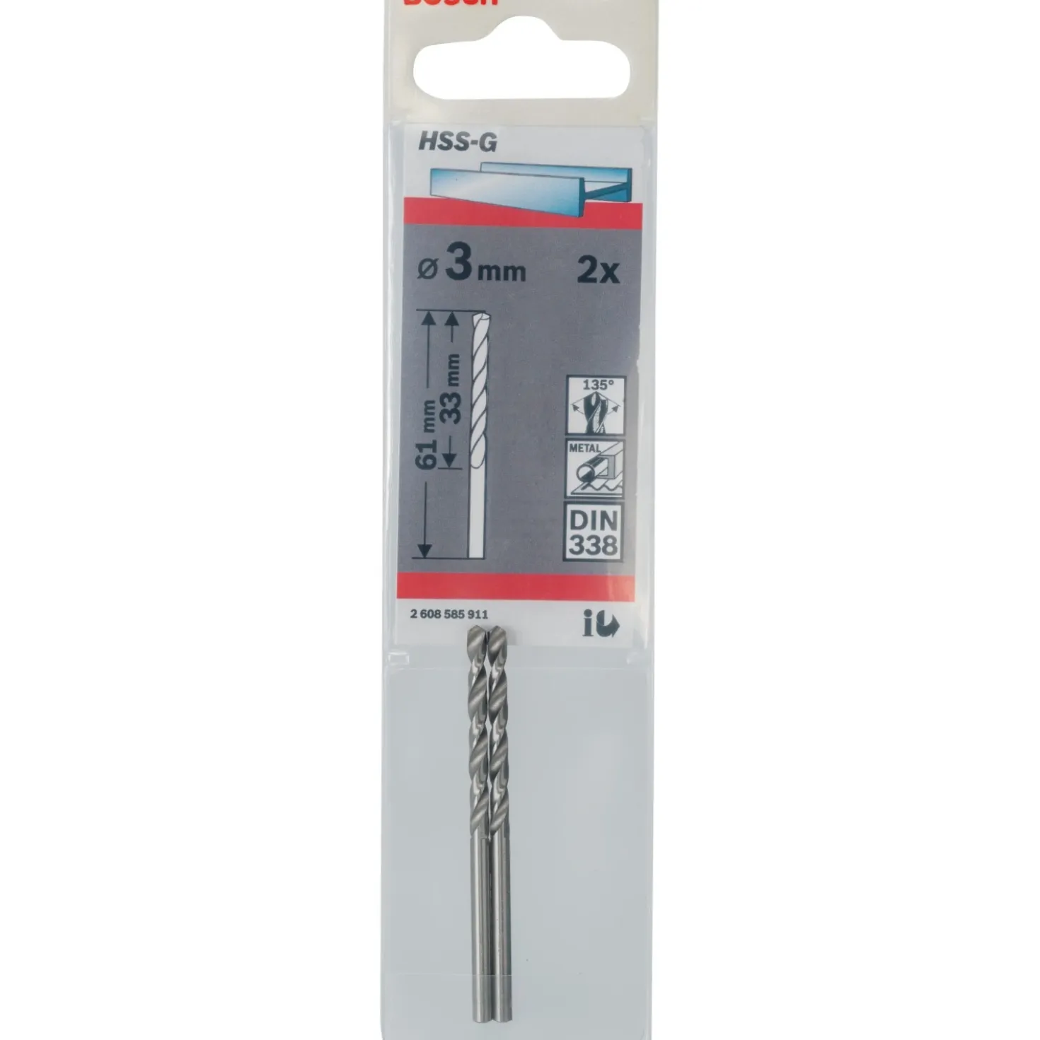 Punte per metallo Bosch HSS-G Ø 3 mm