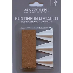 Puntine aereo bianco 3 cm in metallo 3 pezzi