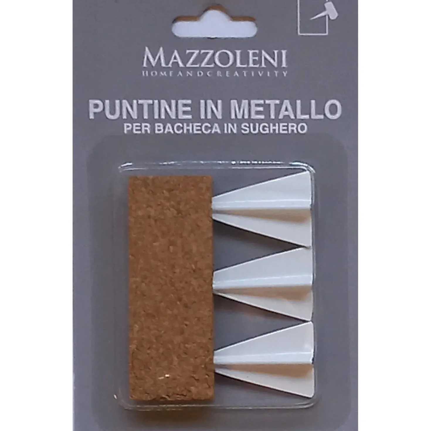 Puntine aereo bianco 3 cm in metallo 3 pezzi