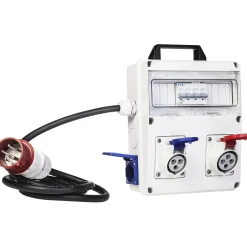 Quadro elettrico 230 V~ 2 prese civili 1 industriale 2 poli-1 industriale 3 poli