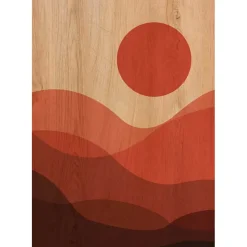 Quadro in legno Wood Art desert sunset 47x67 cm