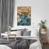 Quadro in legno Wood Art japanese flower 47x67 cm