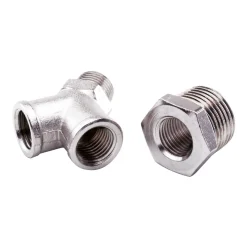 Raccordo a 3 vie 6 mm x 1/4" F - 6 mm x 1/4" M - 12 mm x 1/2" M