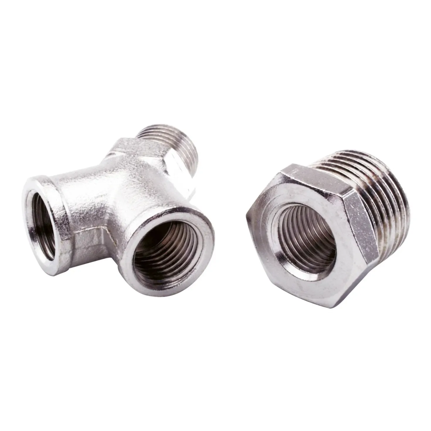 Raccordo a 3 vie 6 mm x 1/4" F - 6 mm x 1/4" M - 12 mm x 1/2" M