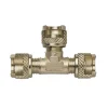 Raccordo aria compressa T con 3 dadi fresati
